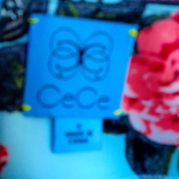 👗📏CeCe Woman's Blue Floral Sheath Dress Boat Neckline Knee Length Size Small - Picture 10 of 10